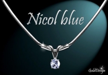 Nicol blue - řetízek rhodium